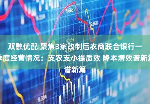 双融优配 聚焦3家改制后农商联合银行一季度经营情况：支农支小提质效 降本增效谱新篇