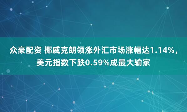 众豪配资 挪威克朗领涨外汇市场涨幅达1.14%，美元指数下跌0.59%成最大输家